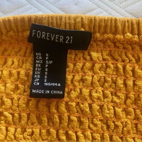 Forever 21 Yellow Tie Crop Top - Picture 4 of 8
